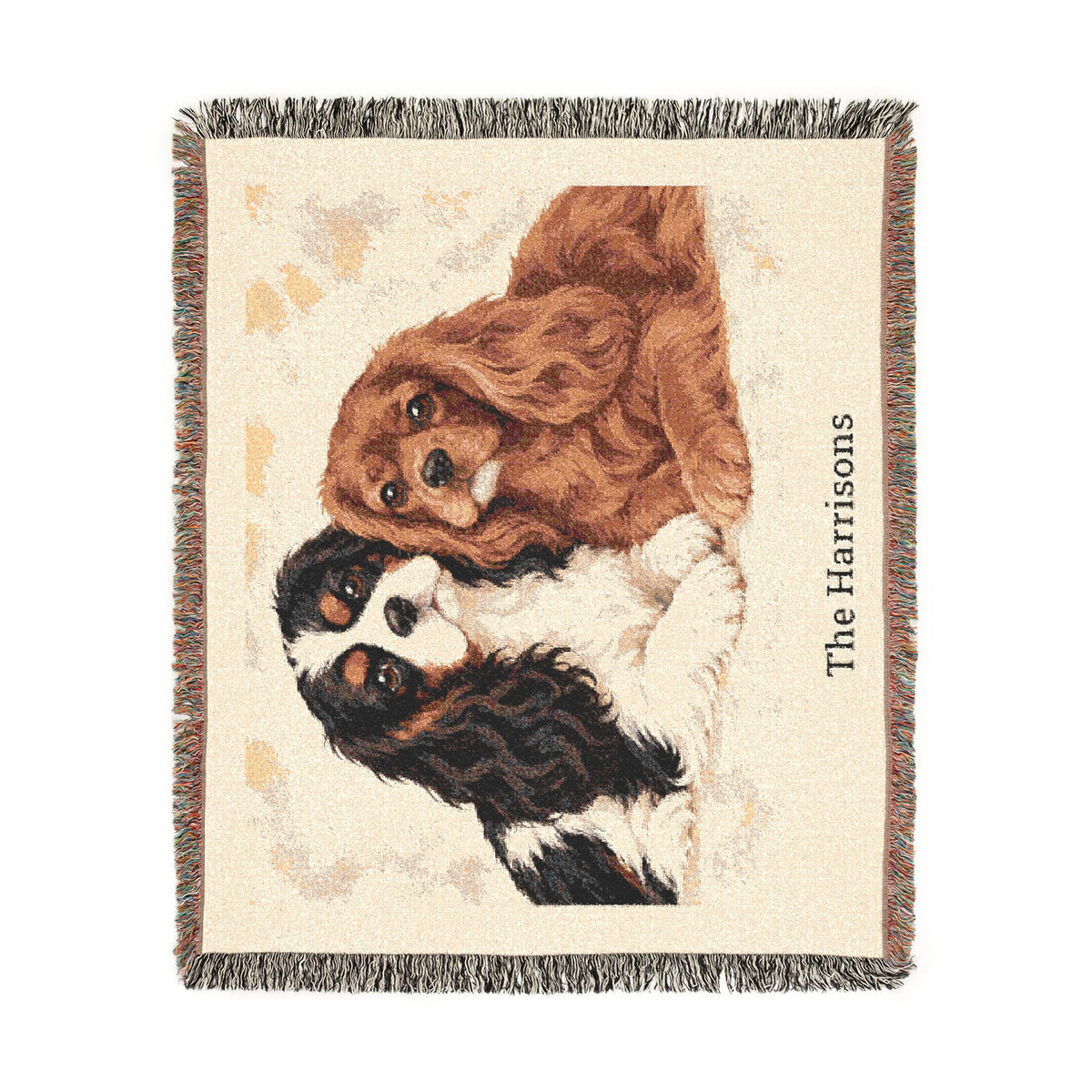 Personalized Cavalier King Charles Spaniel Woven Blanket – Better Together