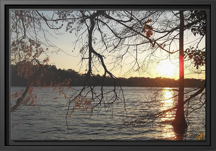 Evening Stillness, Framed Matte Canvas Print