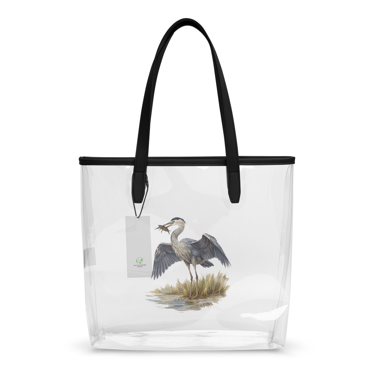 Great Blue Heron Coastal Comforts Clear Tote Bag