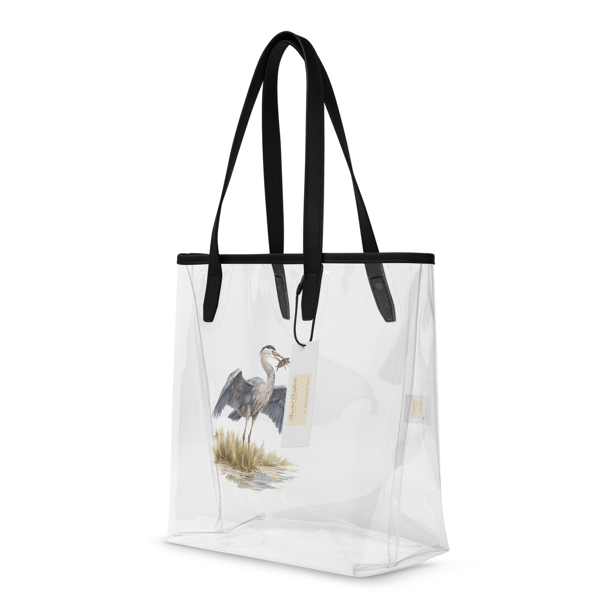 Great Blue Heron Coastal Comforts Clear Tote Bag