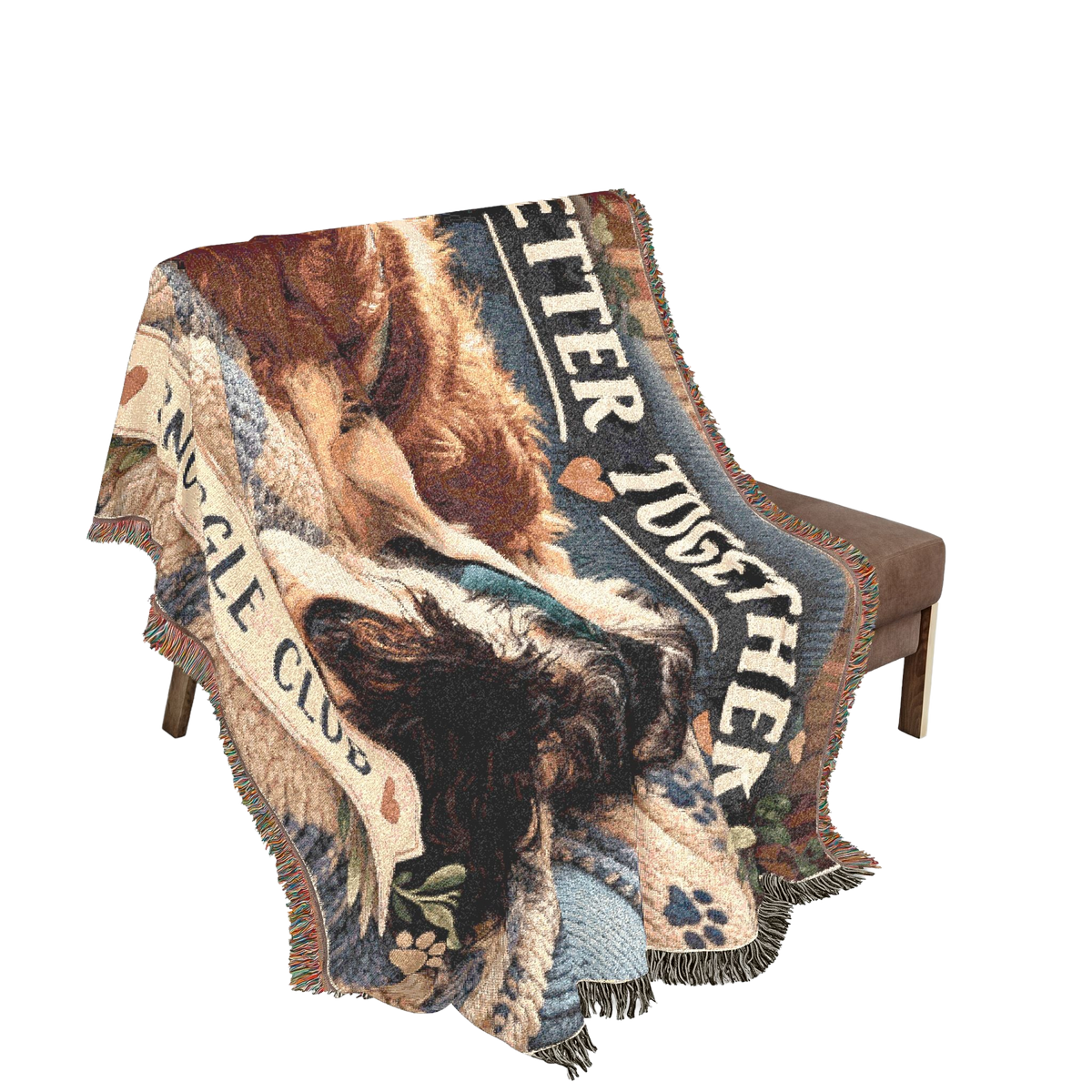 Better Together Sleeping Cavaliers Woven Blanket — Cavy Snuggle Club Throw