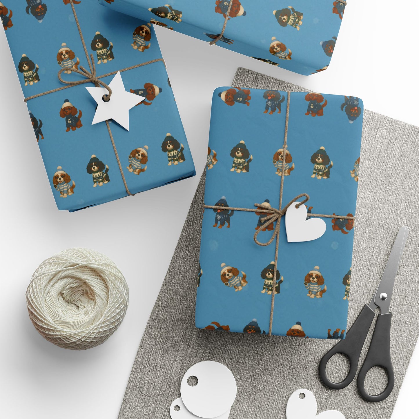 Cavalier King Charles Spaniel Pattern Wrapping Paper — Cute Dog Gift Wrap for Pet Lovers