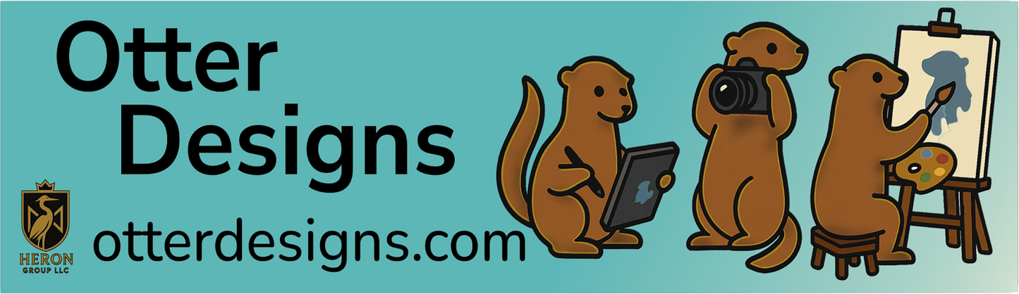 Fun Otter Designs Bumper Stickers - Creative Car Decor for Animal Lovers