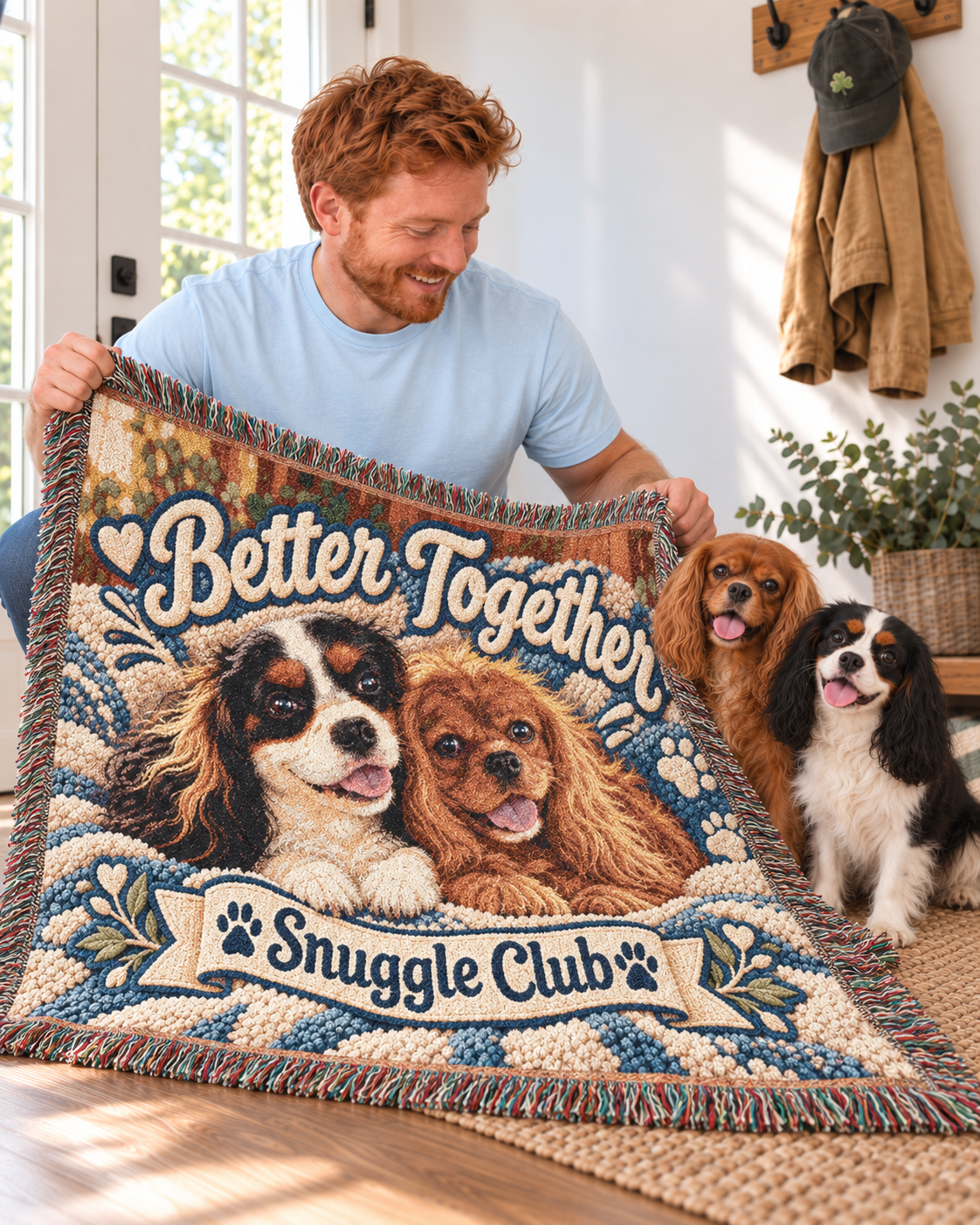 Better Together Snuggle Club Woven Blanket — Cavy Cozy Throw
